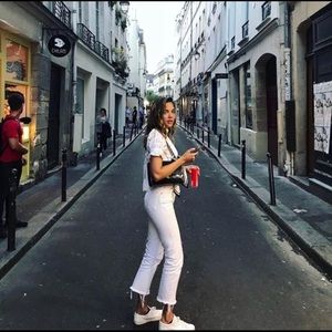 Re/Done High Rise Stove Pipe Jeans